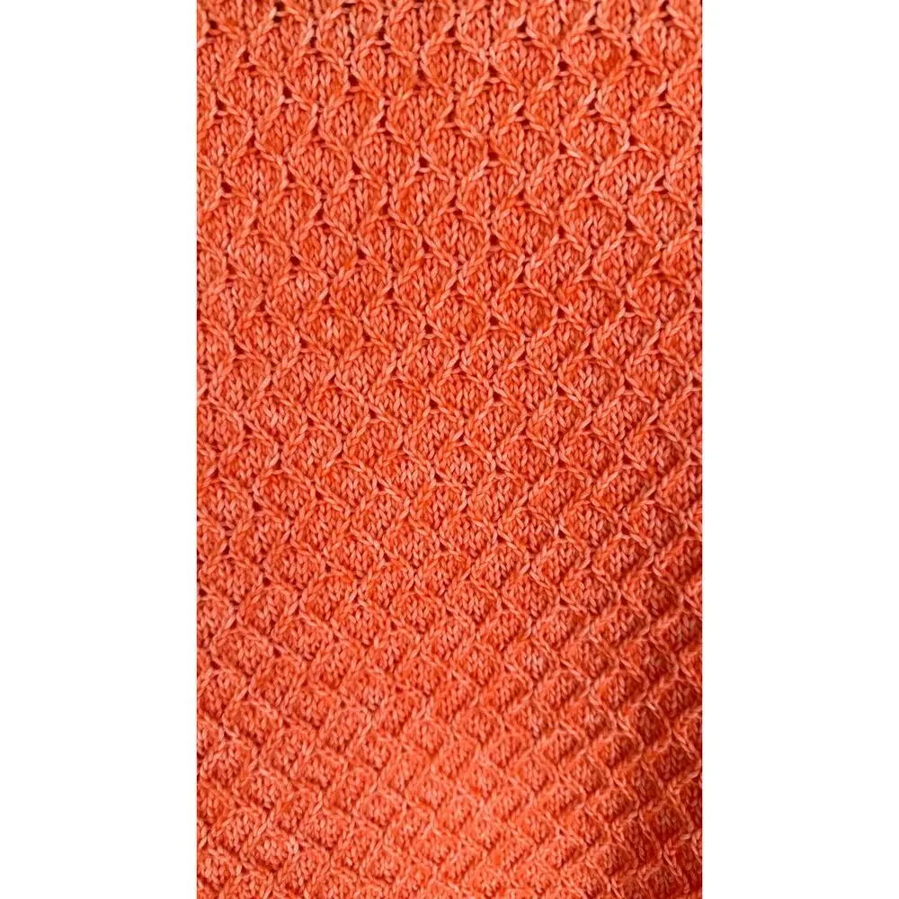Talbots Mock Neck Wool Blend Sweater Pullover Womens XL Orange Long Sleeve